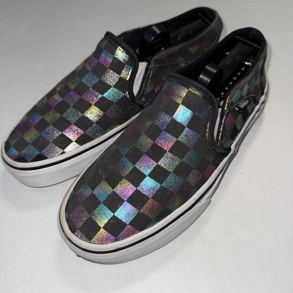 Vans Classic Slip-On Iridescent Colored Womens Size 6.5 Athletic Shoes Sneakers - Picture 1 of 9